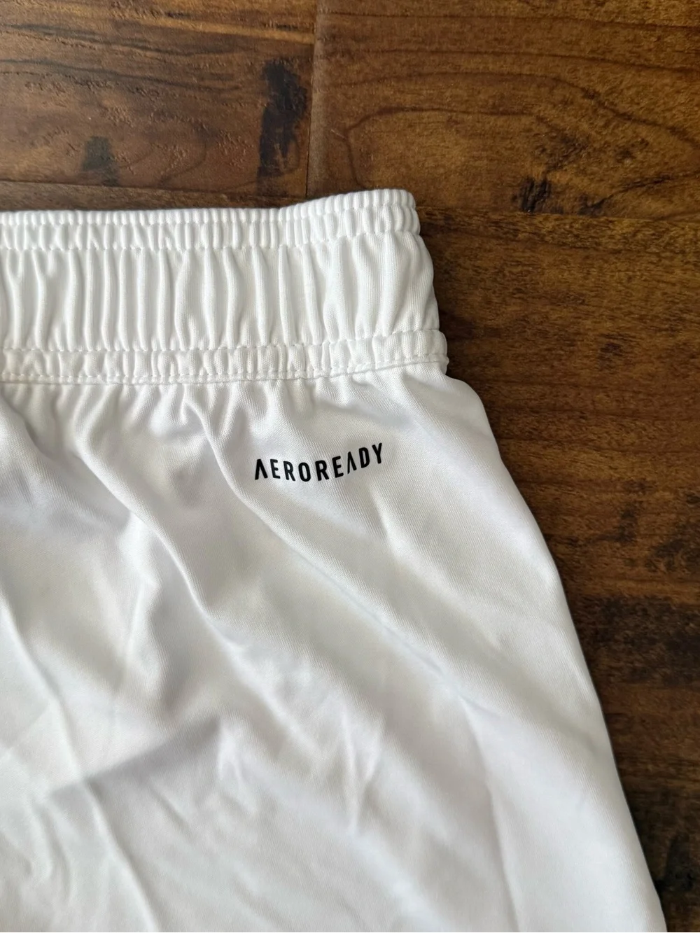 adidas White Men's Athletic Shorts with Black Logo